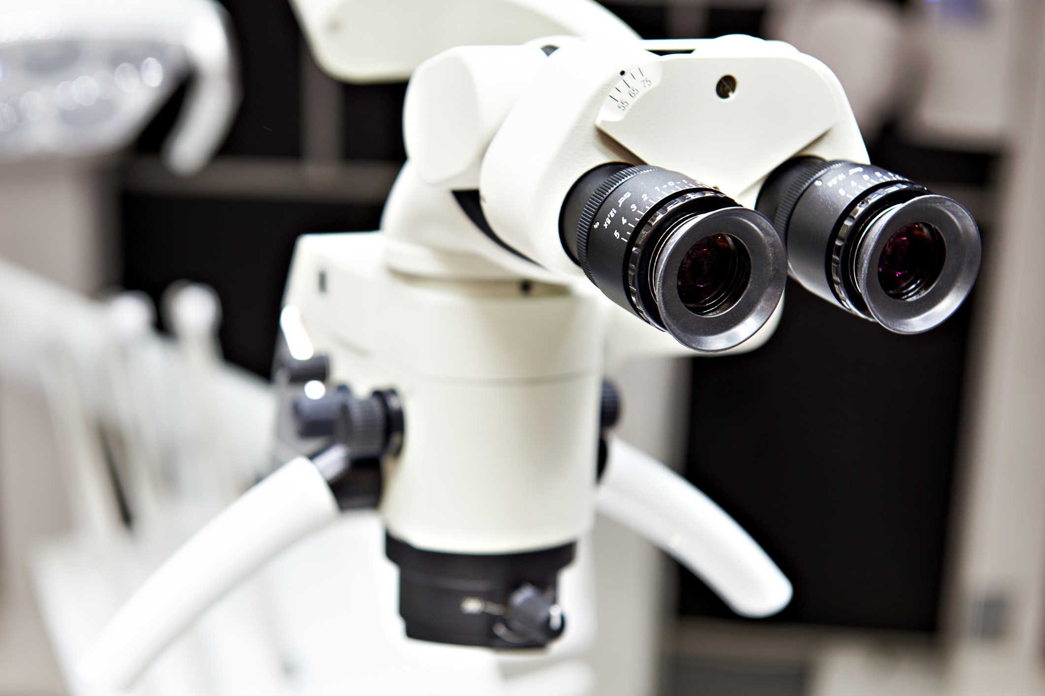 Dental surgery microscope Dental surgery microscope and doctor